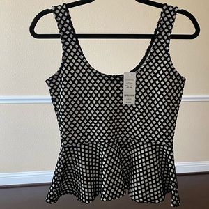 NWT Bebe peplum tank top